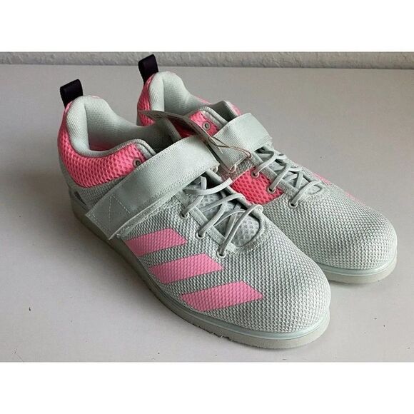 Adidas Powerlift 5 Weightlifting Shoes Pink Green Powerlifting Gym Sz 11.5 - Picture 1 of 13